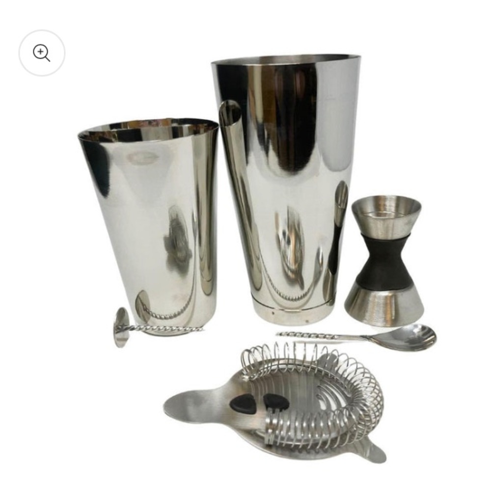 BOSTON SHAKER COCKTAIL SET 4 Pc STAINLESS STEEL NEW IN SEALED BOX